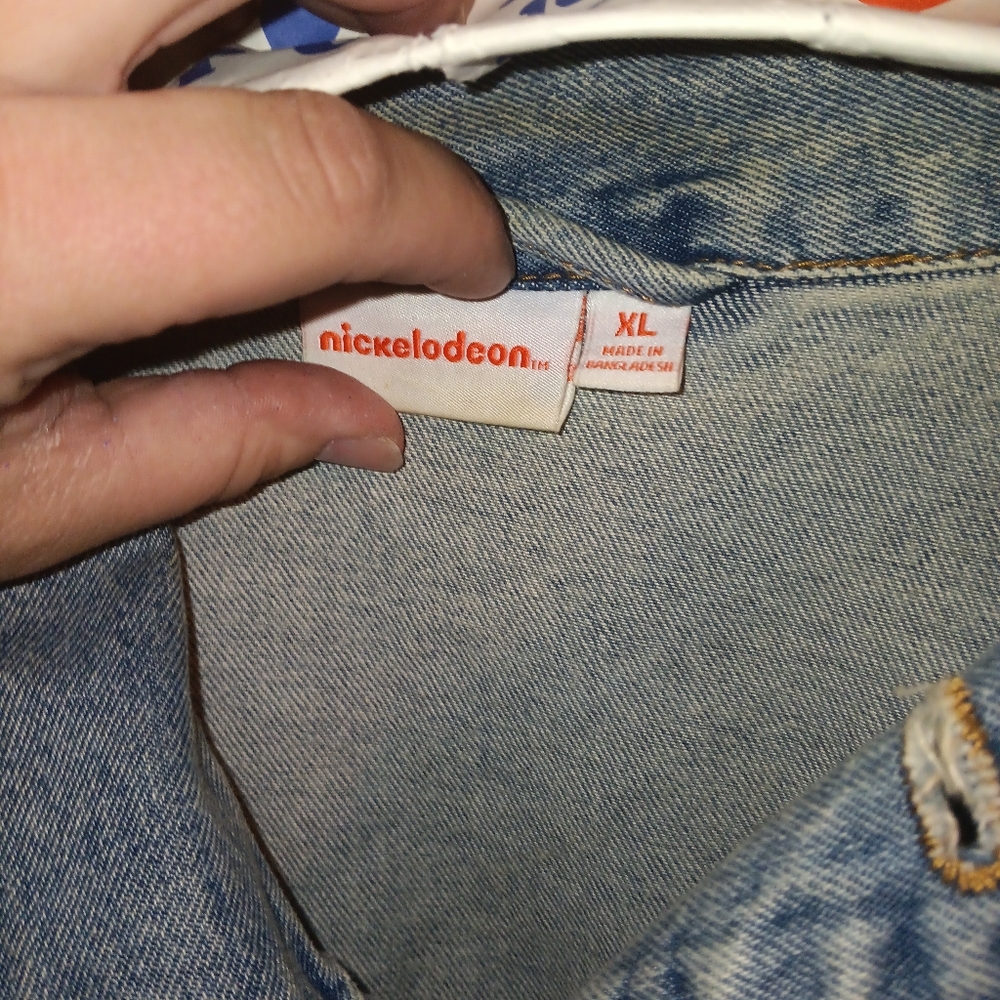 Nickelodeon Rugrats Made In The 90's Retro Trucker Denim Jacket Blue XL